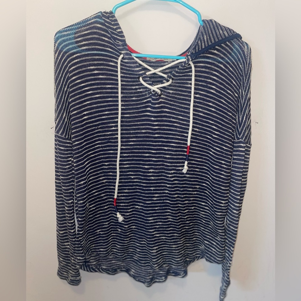 Super Fun Draw Strip Sweater-Hoodie!